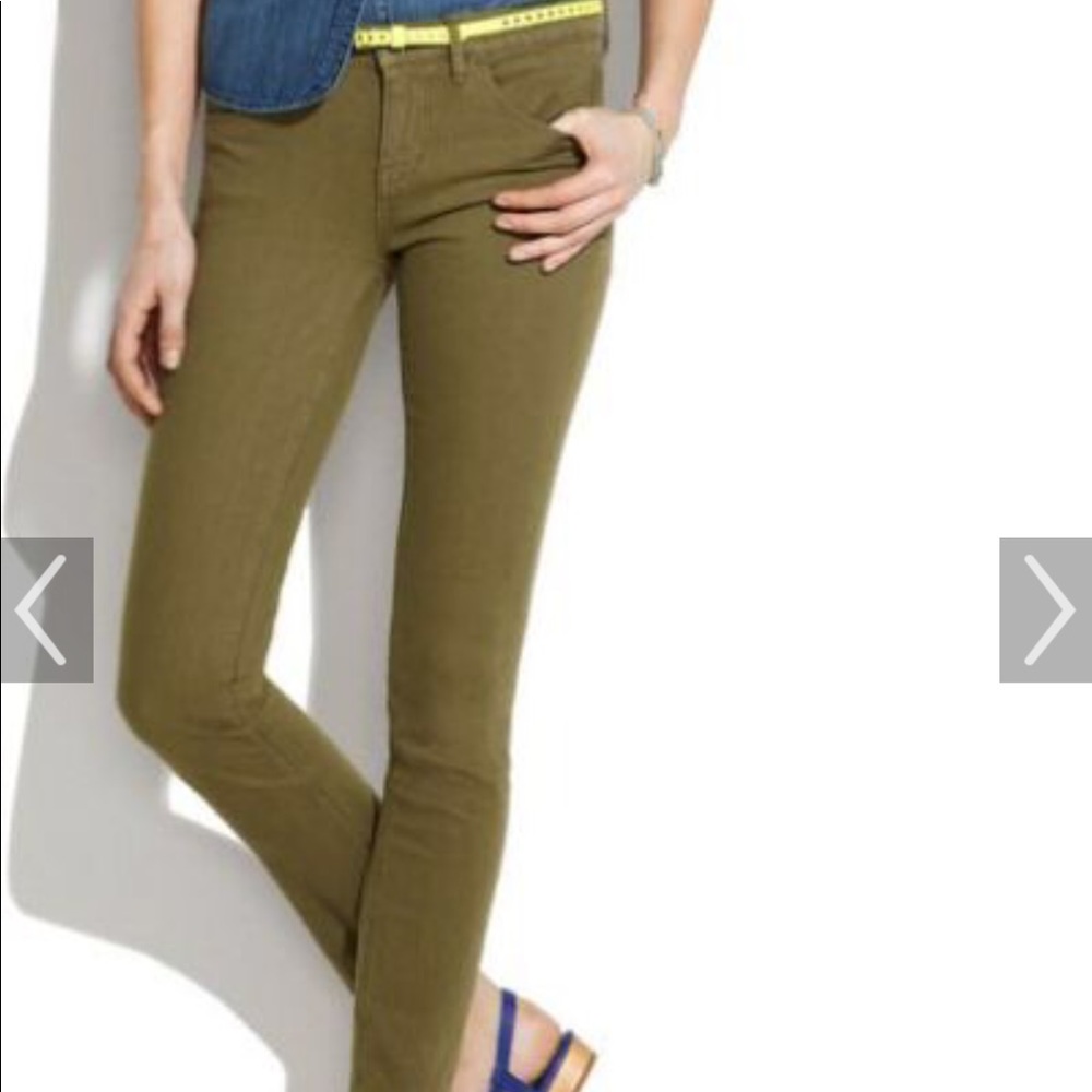 Olive Green Madewell Skinny Jeans